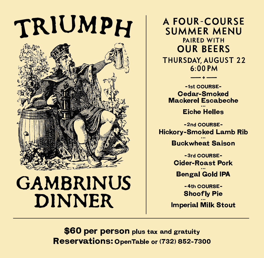 Triumph Gambrinus Dinner August 22
